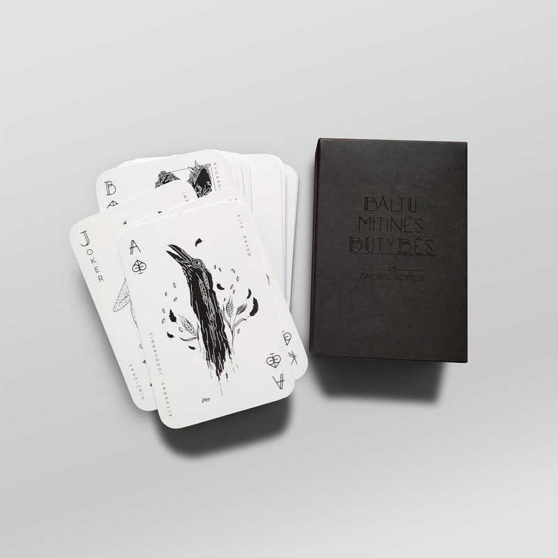 baltic mythical creatures - playing cards